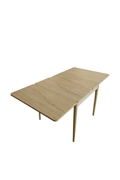 VETROWOOD Traverten Mutfak Masası Yemek Masası Açılır Masa Küçük Kare Masa