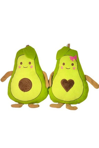 esdishopping Avocado Plush Sleeping Companion Pillow - Valuable Gift with Cute and New Heart Design - Set of 2