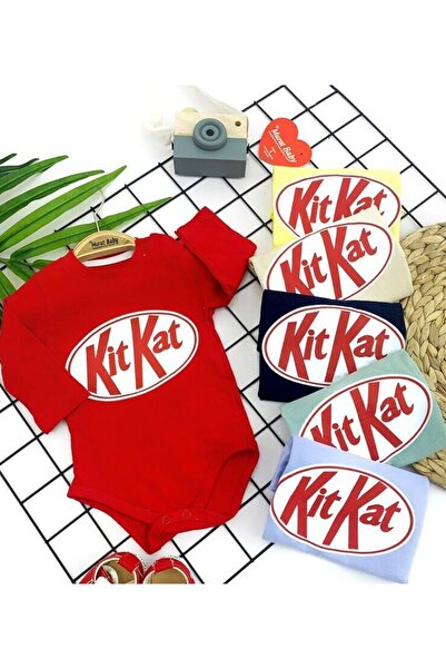 cacobutik بدلة كيت كات بأكمام طويلة ومطبوعة باللون الأحمر