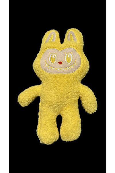 Işık kasabası Labubu 38 Cm Canavar Büyük Boy Sarı Toys Heyecan Verici Macaron Canavarlar Peluş