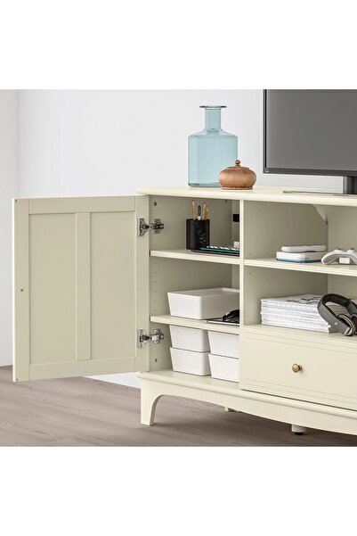 IKEA LOMMARP tv sehpası, koyu mavi-yeşil - açık bej, 159x45x81 cm