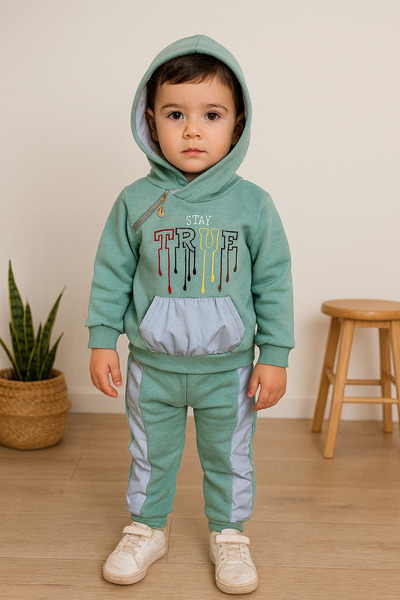 KAMİKAM Quality 2Ip Raised Baby Suit Full Fit New Year