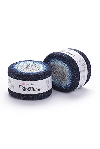 Yarnart Flowers Moonlight - Marmorat cu sclipici, tricotat manual Marmuli-3261