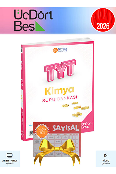 Üç Dört Beş Yayıncılık 345 - TYT Kimya Soru Bankası – Tamamı Çözümlü