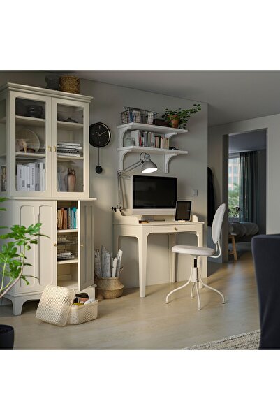 IKEA İKEA LOMMARP vitrin, açık bej, 86x199 cm