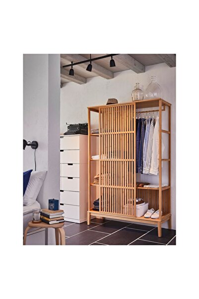 IKEA açık gardırop, bambu, 120x186 cm