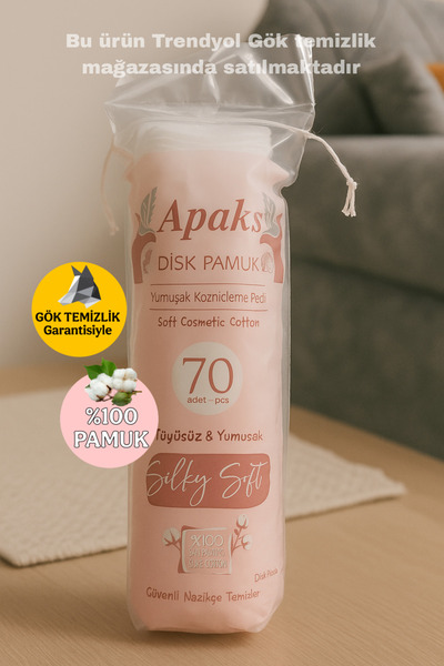 APAKS % Pamuk Makyaj temizleme pedi