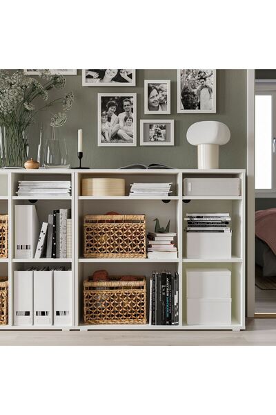 IKEA açık dolap, beyaz, 286x37x90 cm