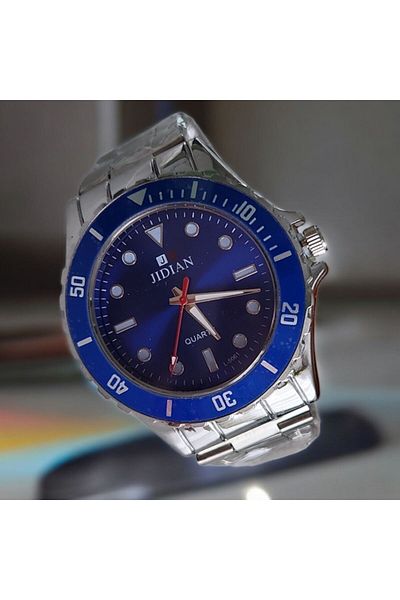 OEM Ceas elegant bărbătesc, curea metalică argintie, mecanism cu quartz, afișaj analogic