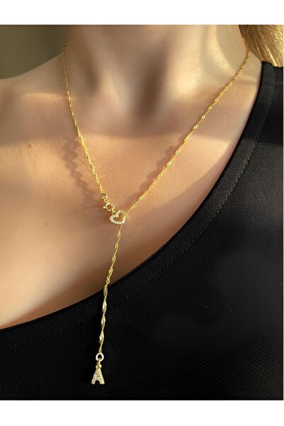 sirius jewelry 925 Ayar Gümüş Harf Charmlı Kolye