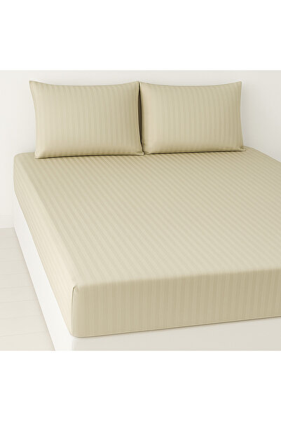 Gasel Home Double Satin Elastic Sheets Set (160X200 & 180X200)