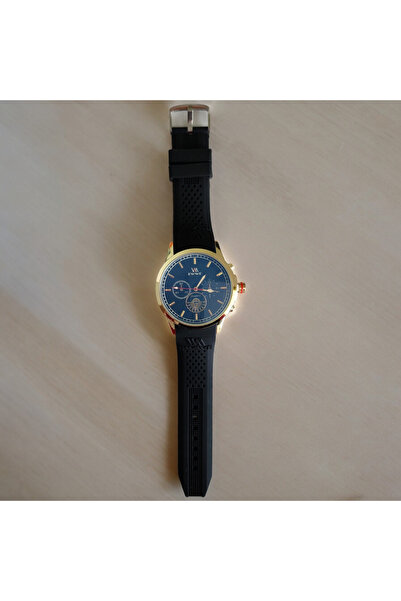 OEM Ceas casual bărbătesc, cadran negru-albastru Reflex, curea din silicon, afișaj analogic, mecanism cu cuarț