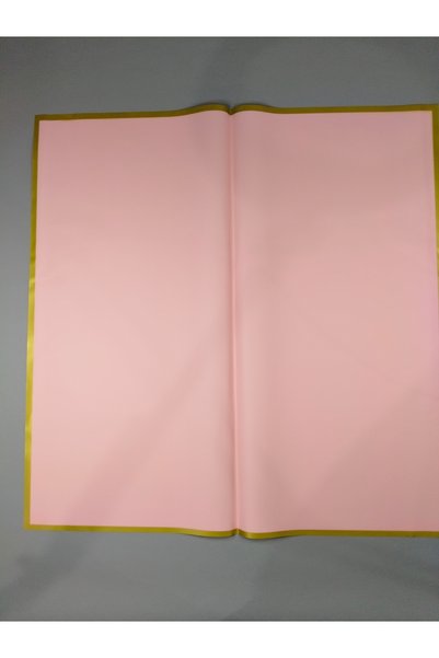 ÇINARASYADAHOME Pink Bouquet Wrapping Paper with Gold Edge Frame Elegant and Stylish Flower Packaging 57X57 4 Pieces