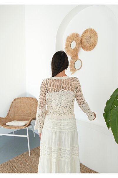 BLUE DAY'S Women's Bohemian Authentic Crochet Cardigan