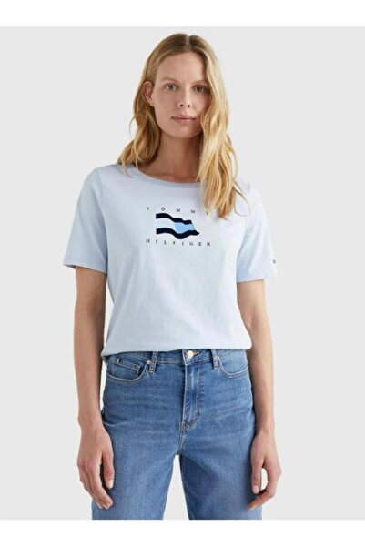 Tommy Hilfiger Organic Cotton Reg Flock Flag Printed T-shirt