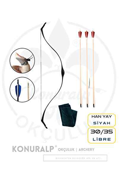 KONURALP OKÇULUK Geleneksel Okçuluk Başlangıç Seti "han" ( 3 Ok) } Genç/yetişkin
