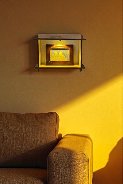 Emriba Design Işıklı Biblo Rafı (Pilli)