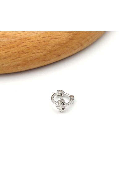 Güler Yüzlü Silver GÖZ HALKA GÜMÜŞ TRAGUS PIERCING - RODYUM BEYAZ