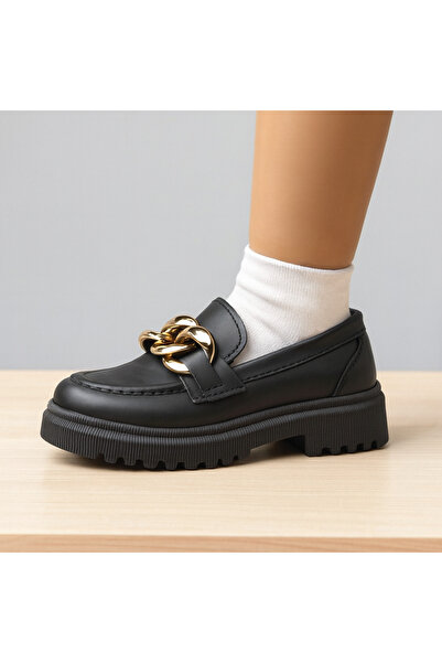 JOJO KIDS pantofi de scoala din piele neagra pentru fete, pantofi clasici, ta...