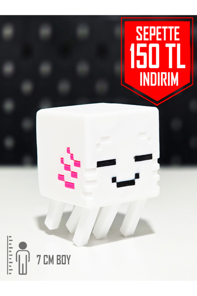 Suelo Butik Minecraft Mutlu Ghast 7 Cm Karakter Figür Oyuncak - Yeni Güncelle...