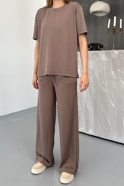 Balenbi Women's Modal Fabric Short Sleeve Tracksuit Set 1098