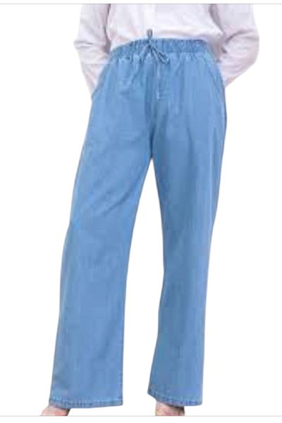 couis High Waist Elastic Waist Loose Leg No Lycra