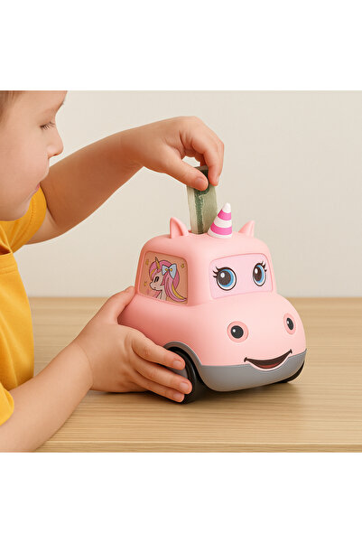 XİAOLİNGJİNG Şifreli Araba Şekilli Silikon Ve Plastik Kumbara