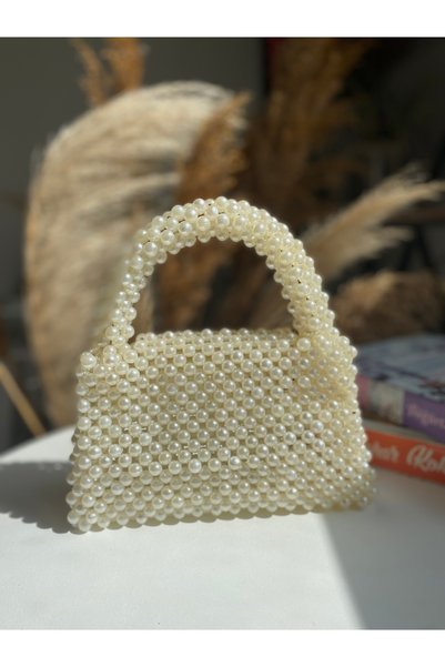 Parrio Cream Pearl Handbag