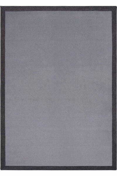Cool Halı Monet Bordürlü Düz Renk Kalın Gri Halı Parlak Görünümlü Sık Dokuma ...