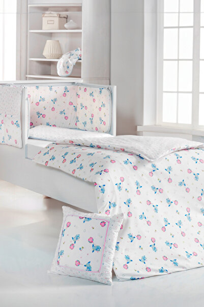 SYDNEY Baby 5-Piece Sleeping Set 100% Cotton 100X135Cm Pink Flying Baloon Duv...