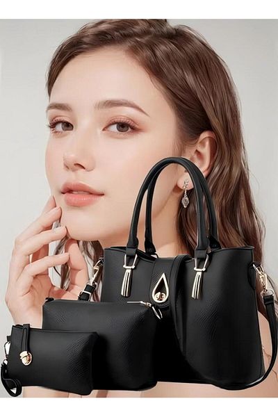 Generic 4 Pcs Women Fashion Handbag Set Wallet Tote Bag Shoulder Bag Top Handle Satchel Purse Set Handle Bag