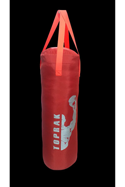 TOPRAK SPORT BANDAJ VE KARABİNA ÇOCUK BOKS TORBASI 9-13 YAŞ İÇİN 60x22 cm İÇİ...