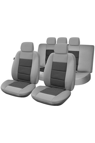 SMARTIC Car seat covers, Premium Lux, 11 pieces, airbag compatible, foldable, 3 layers of material