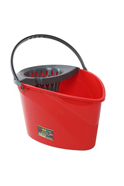 Fanatik Smart Klasik Mop Temizlik Kovası Sıkma Hazneli 14 LT - Kırmızı