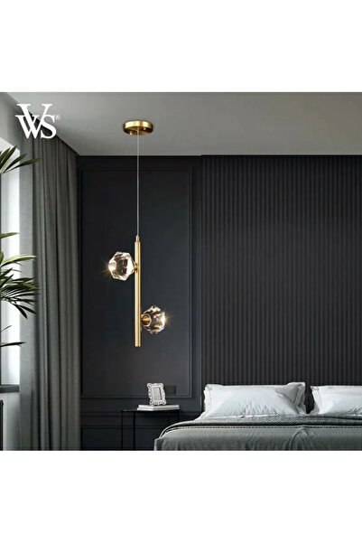 LUXXO Suspensie Crystal, 2xG9, corp aluminiu, abajururi cristal