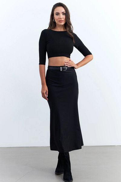 Cool & Sexy Fusta neagră de damă - cu talie elastică, FRY2235