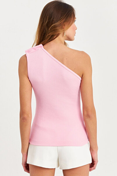 Cool & Sexy Γυναικεία μπλούζα καμιζόλα με ροζ κουμπιά EY2711