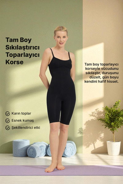 fitbody Tam Boy Sıkılaştırıcı Toparlayıcı Korse,Göğüs,Bel,basen Tüm Vücut Top...