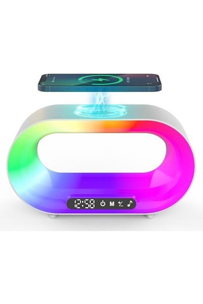 MILARIS Lampa Smart LED RGB, Multifunctionala, MILARIS®, Functie de Incarcator Wireless 15W