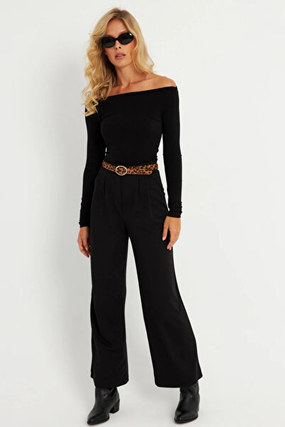 Cool & Sexy Women's Black Trousers Elt1016
