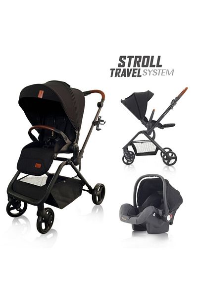 TEKNUM نظام السفر Teknum STROLL-1 مع عربة السفر القابلة للعكس Teknum STROLL-1 + مقعد سيارة للأطفال كومباكتو