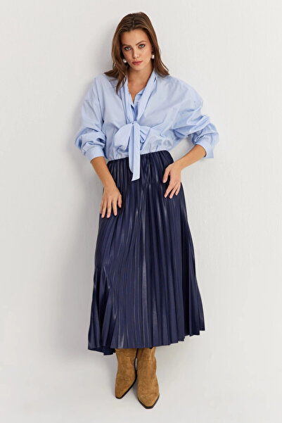 Cool & Sexy Жіноча плісирована спідниця пурпурного кольору з еластичною талією GC190