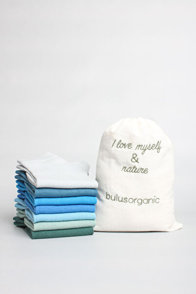 Buluş Organic Комплект от 7 мъжки чорапи до глезена от многоцветен органичен пениран памук