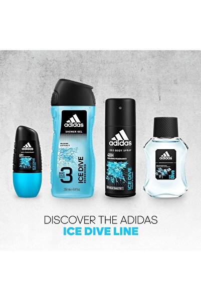 adidas Ice Dive EDT 100ml + Shower Gel 250ml + Deo 150ml Men’s Gift Set