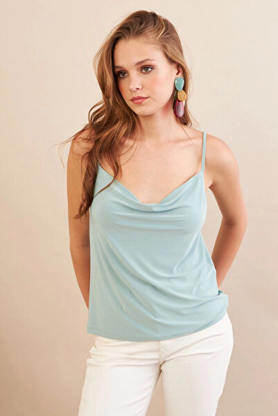 Cool & Sexy Bluză de damă Mint Degaje cu guler LPP1286-90