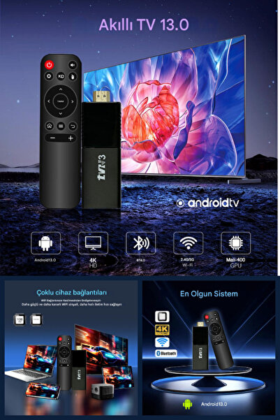 Maybax Ultra HD Android Tv BOX 4k Android Tv Tv BOX Tv Stick Medya Oynatıcı Smart Tv Wifi