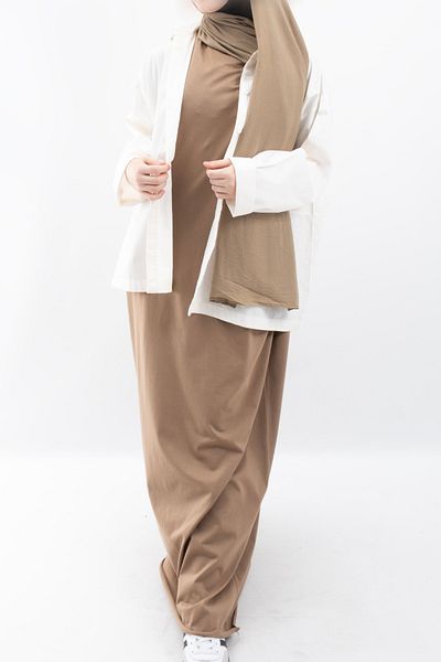 Vauva Regular Fit 100% Cotton Short Sleeve Hijab Dress V00957