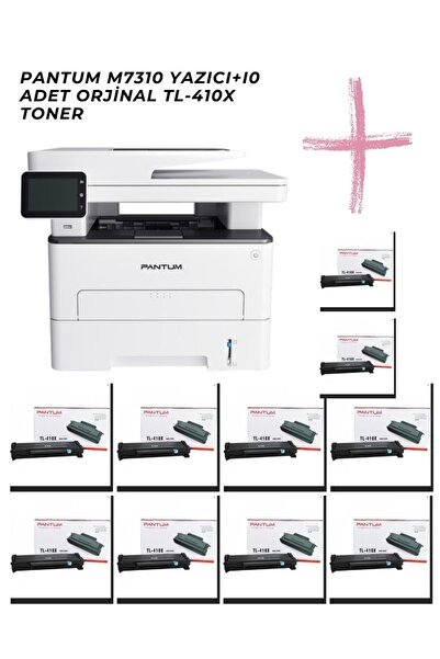 Pantum M7310DW Mono MFP Lazer Yazıcı Fotokopi Wifi Dupleks + 10 adet orjinal toner hediye
