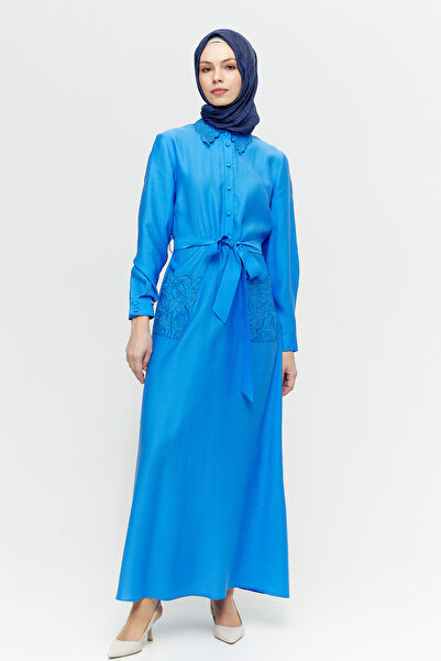 Setrms Nakış Detaylı Cepli Elbise