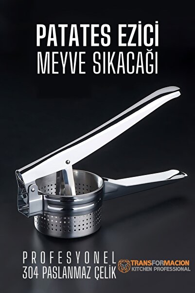 Transformacion Potato Masher Juicer Juicer Vegetable Press 304 Stainless Stee...